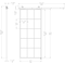 Renin Queen's Frosted Glass Metal Barn Door with Installation Hardware Kit 37 in. KMCTQNF-37BL-E - alternate 3
